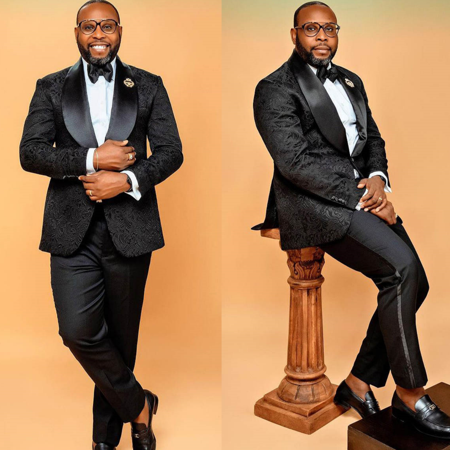 Classic Men Wedding Suits Shawl Lapel Single Breasted Floral Jacquard Tuxedos Groom Evening 2 Psc Blazer Pants Custom Made