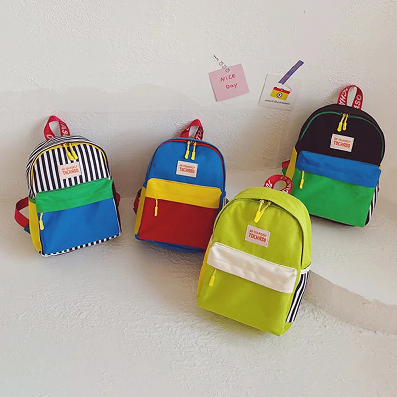 Canvas Kids Backpacks Portable Children School Bags for Girls Boys Kindergarten Schoolbag Fashion Baby Travel Bag 250813