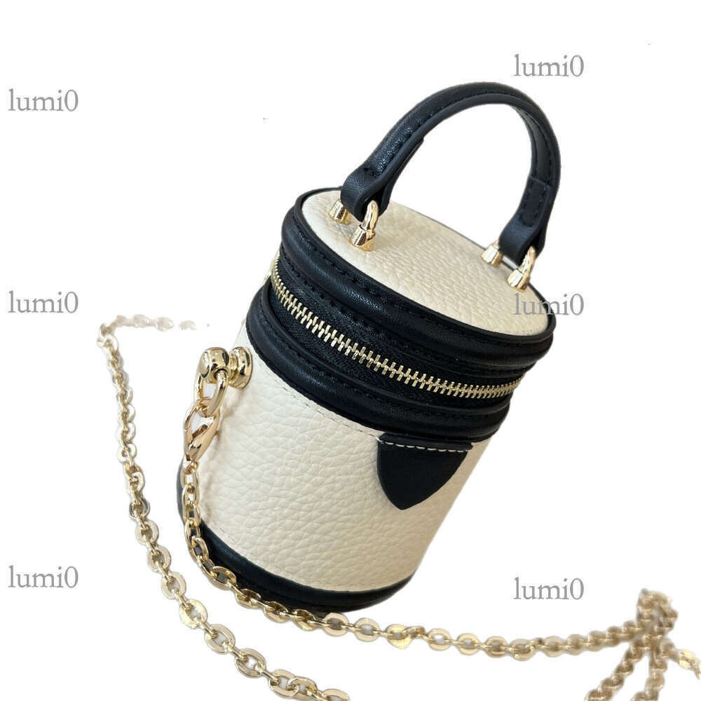 Donkey House Same Style Fortune Mini Bucket First Layer Cowhide Exquisite Coin Purse Red Fashion Earphone Storage Bag