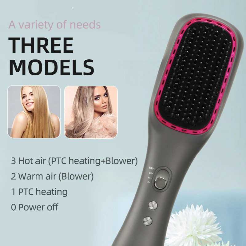 Kemei Fast Heating Comb Hair Straightening Brush Curling Iron Styler Electric Comb Straightener Multifunctional Comb EU Plug W250814