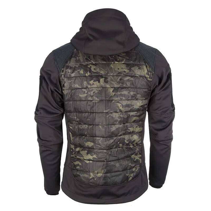 Light And Cold Cotton Outdoor Camouflage Jacket Men's Winter Warm Cycling Clothes Hooded Multi-Pocket Wind