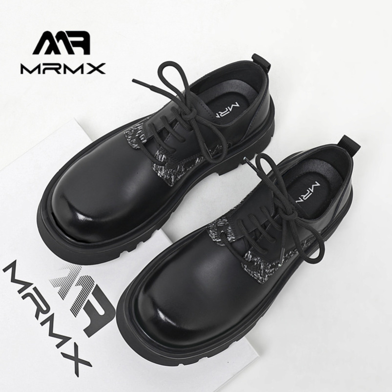 Derby 2025 New Thick-Soled Height-Increasing Men's Trendy High-End British Style Round-Toe Casual Leather Shoes