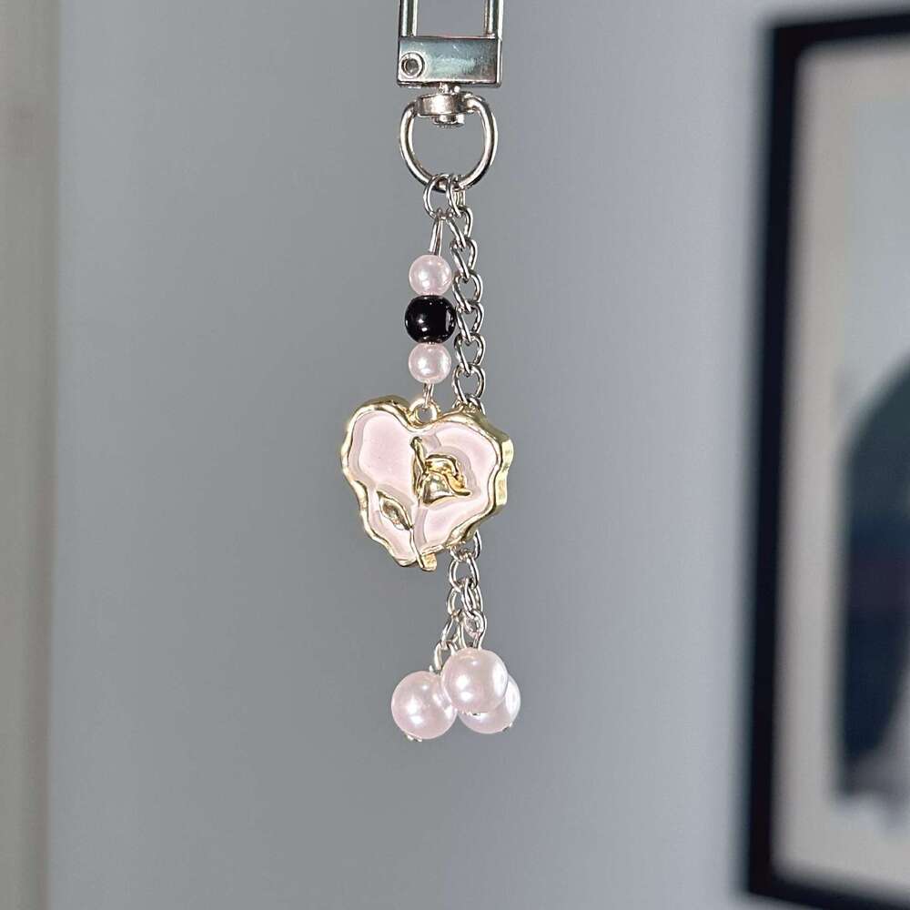 Bag Charms Designer Alloy Keychain charm Camellia small clothes for women Bag Pendant DIY Earphone Case Car Pendant