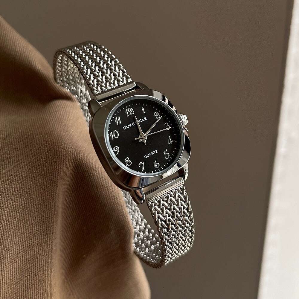 New Women's High-end Mesh Ladies' Wristwatch Vintage Fashion for Women Simple Designer Steel Strap Gold Watch