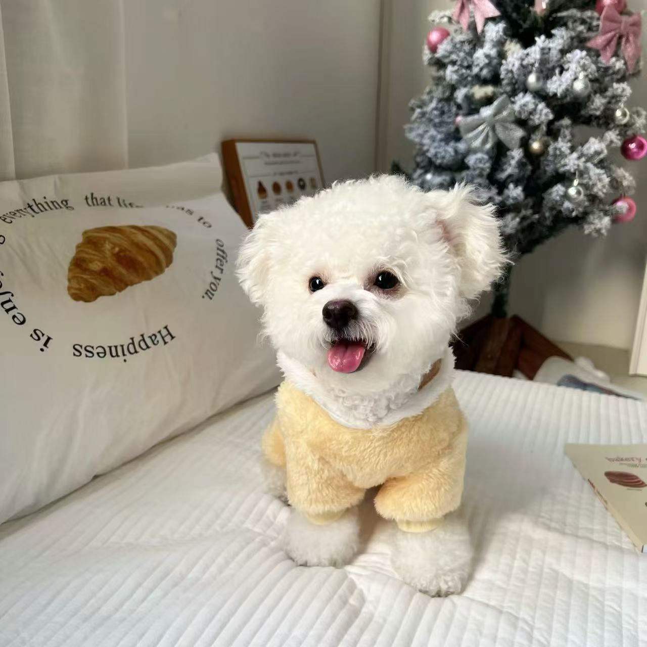 T933 Pullable dog clothes autumn and winter warm small puppy small body Bichon Yorkshire Maltese four-legged fleece