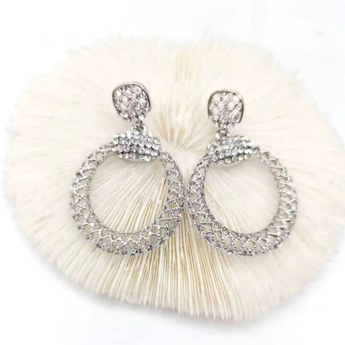Cross-border Fashion Zinc Alloy Hoop High-end Earrings for Women