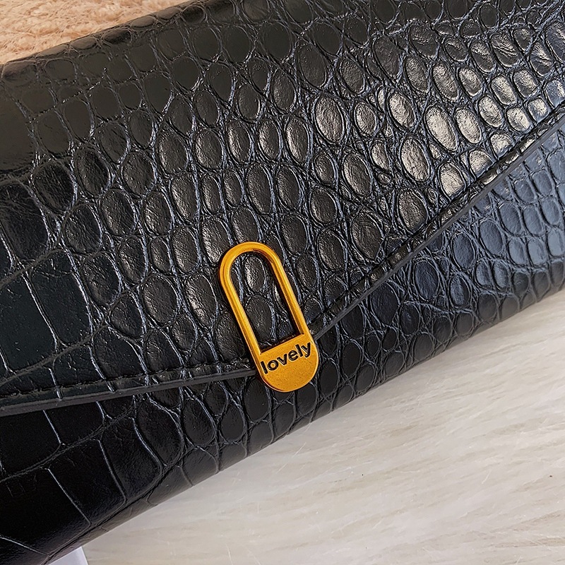 Luxury Brand Designer Bag New High-End Leather Women's Wallet Large Capacity Multi-Card Slot Foldable Buckle Card Holder Clutch