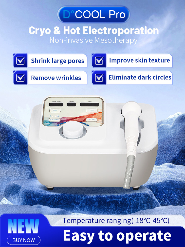 Sliming Dcool Portable Cool Hot EMS For Skin Tightening Anti Puffiness Facial Electroporation Machine Beauty Device
