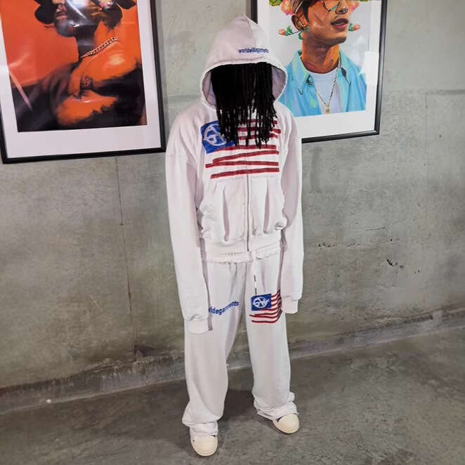 New Y2K Pattern Street Fashion Unisex Spring Zipper Printed Hoodie Sweatshirt