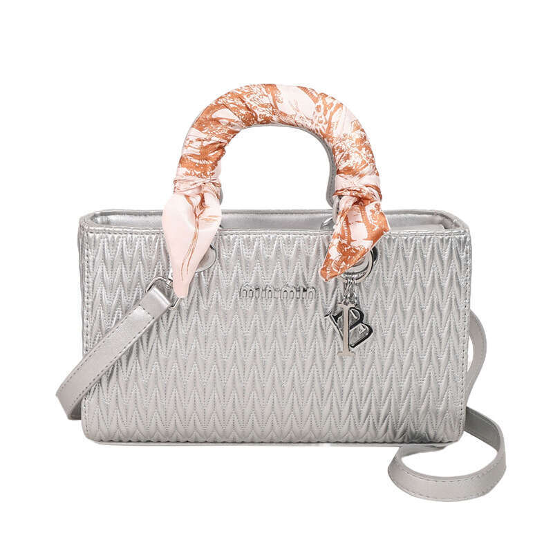 New Small 2025 High-End Silk Scarf Woven Princess Diana Handheld Shoulder Crossbody Trendy Women's Bag