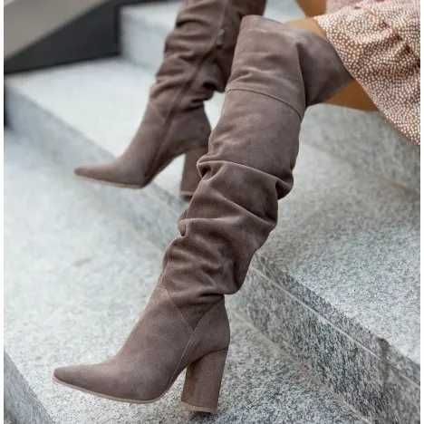 Elegant Ladies' Over-the-Knee Ankle Booties for Cold Seasons | Sleek Design & Comfort Fit