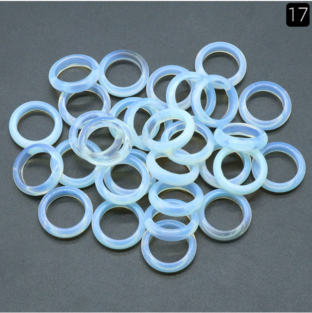 Band Rings Jewelry 100pcs/lot Wholesale Multi Color Ring Colorf Natural Agate Gemstone Finger Rings Couple Wedding Engagement Mens