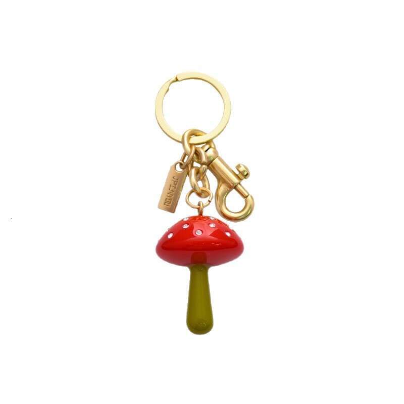Bag Charms Light Luxury Super Hot Cute Little Mushroom Keychain Niche Fashion Bag Pendant Exquisite Gift Creative Hanging Ornament