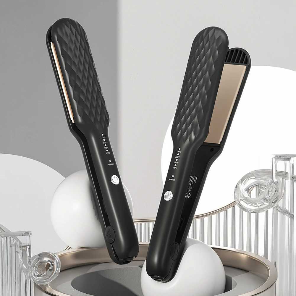 Hair Straightener Quick Heat 4 Temp Settings Reduces Hair Damage Multi-Functional Hair Straightening Iron Salon Hair Styling Tool W250814