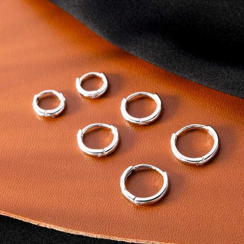 925 Sterling Silver Minimalist Bohemian Round Ear Buckle for Women Hoop Earring Jewelry Accessories XJ250814