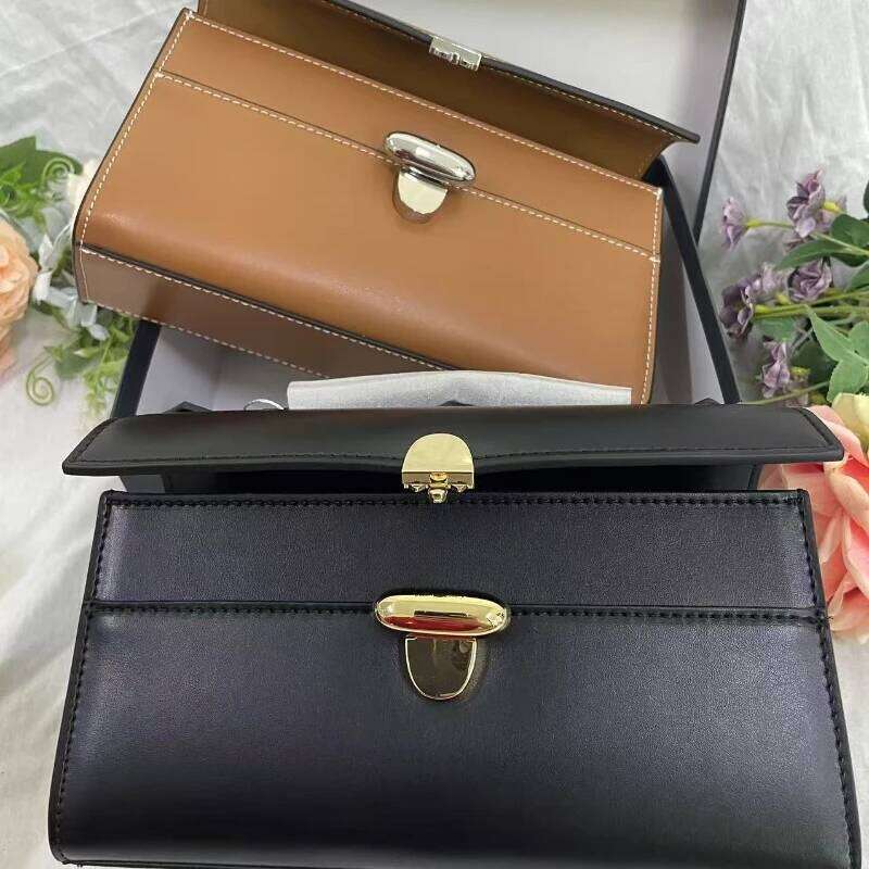 Niche Genuine Leather Small Square Bag Simple Hand-Held