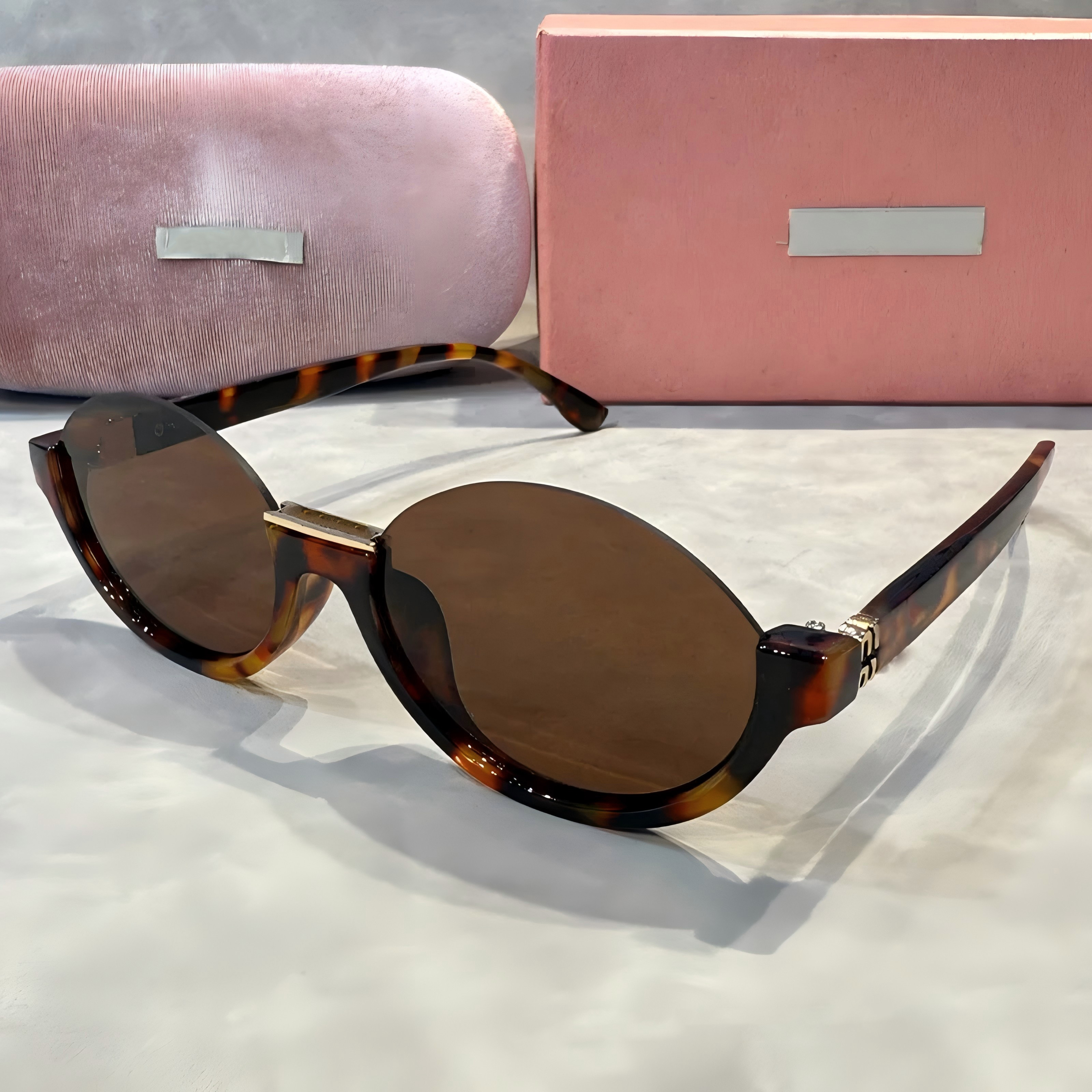 IU Designer Sunglasses Classic Women's Half Frame Sunglasses Fashion Luxury Lightweight Design Outdoor Beach Travel Photography UV Protection High Quality