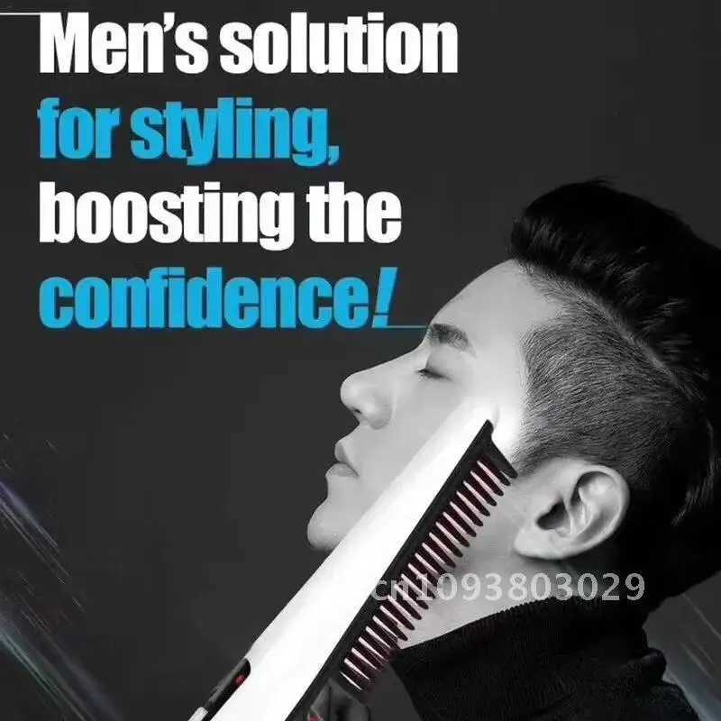 Multifunctional Hair Comb Brush Beard Hair Straightener Electric Mens Styler Quick Hair Straightening W250814