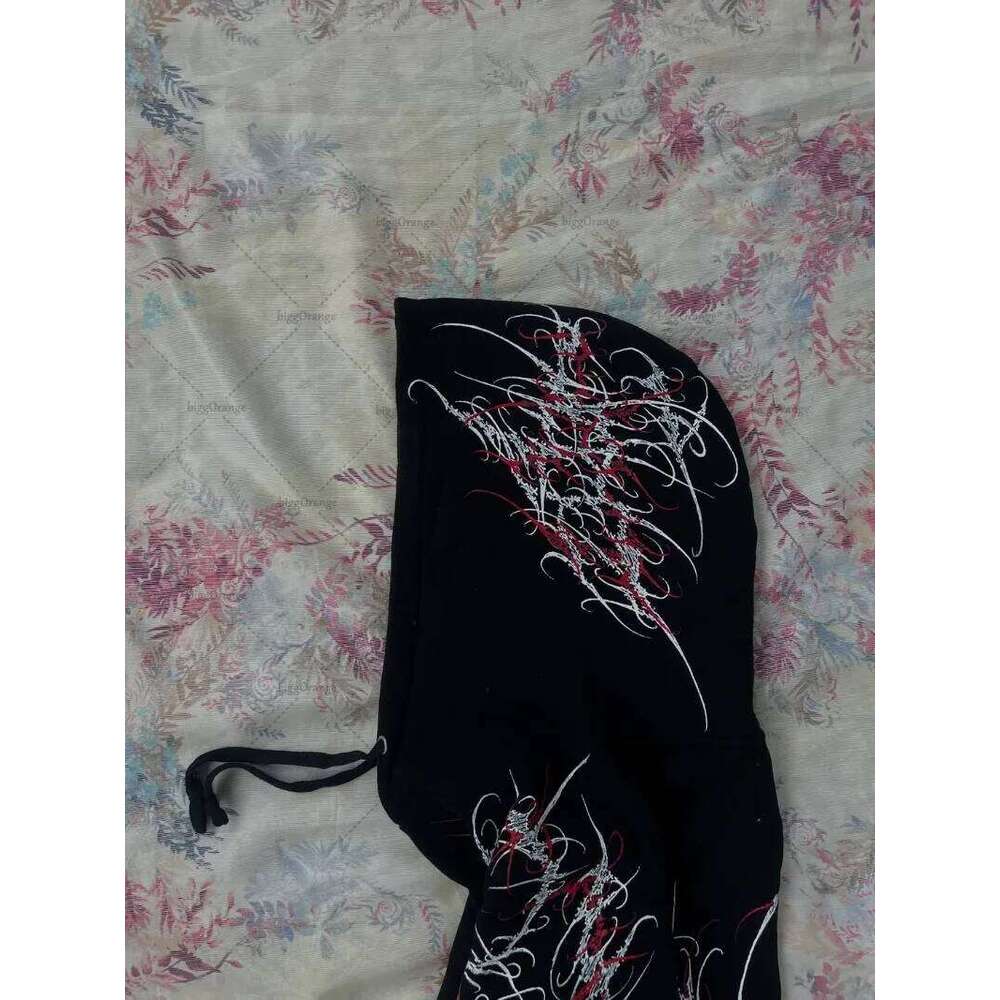 American Retro Striped Fashionable Loose Black Hoodie Men Street Hip-Hop Haruku Y2k Punk Casual Oversized Sweatshirt Women