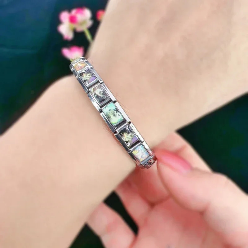 s DIY Italian Charm Bracelet Stainless Steel Lovely Cartoon Cat Hand Chain Cute Link Gift Jewelry 250812