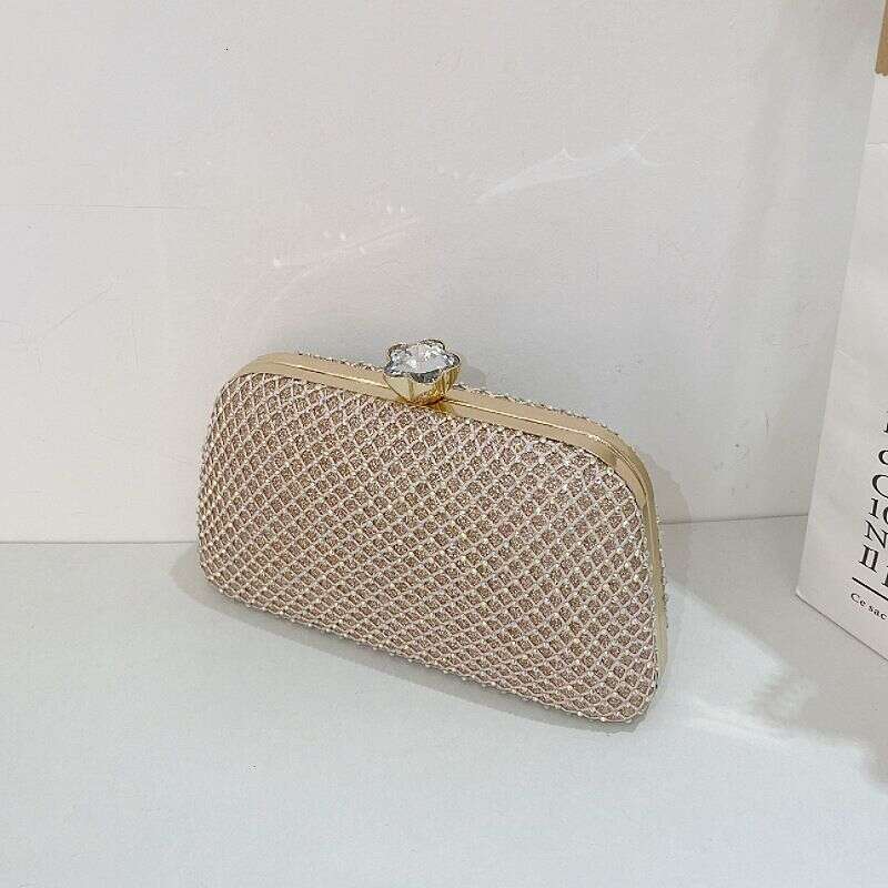 New Water Shining Celebrity Handheld Dress Fashion Crossbody Chain Dia Embedding Mesh Evening Bag