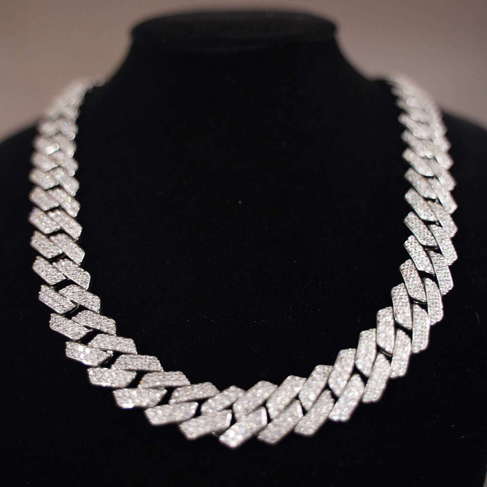 Ready to Ship Hip-Hop Jewelry Men's Gold-Plated 8mm Iced Miami Cuban Chain Brass Material