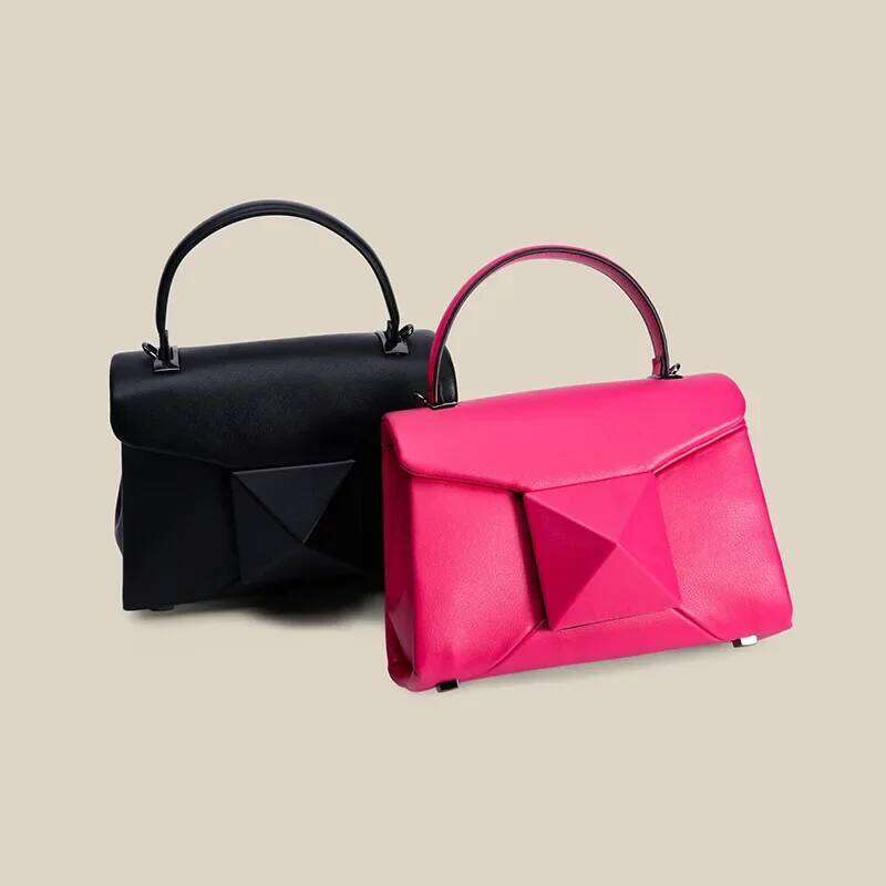 Summer New Nichedesign Original Cropped Studded Small Square Bag Single Shoulder Slant Cross Women's