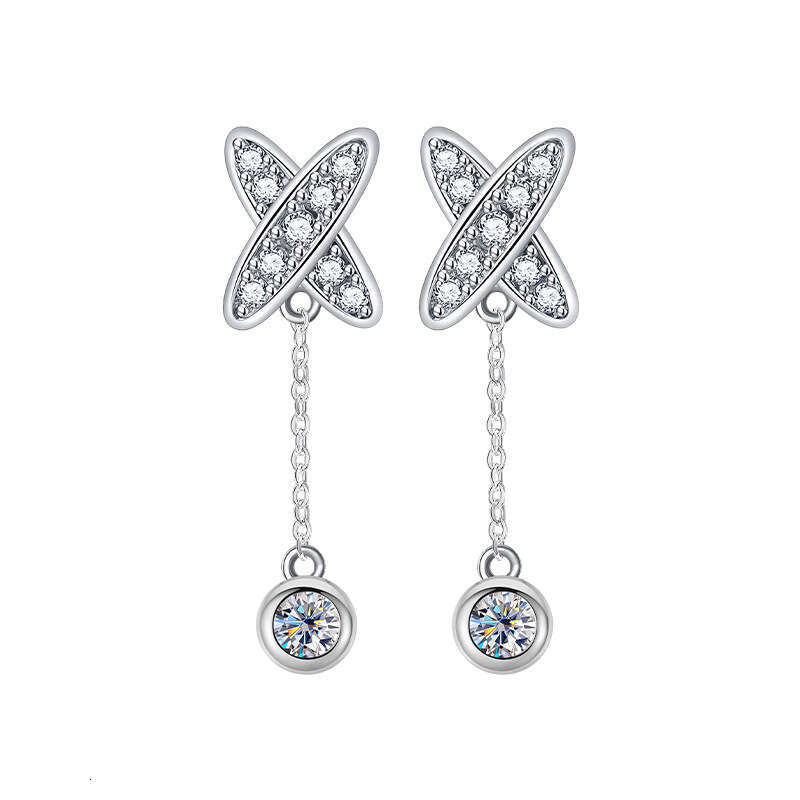 Shining Select S925 Sterling Silver Rose Moissanite Earrings - Luxury Original Design Studs for Women (MR-0177)