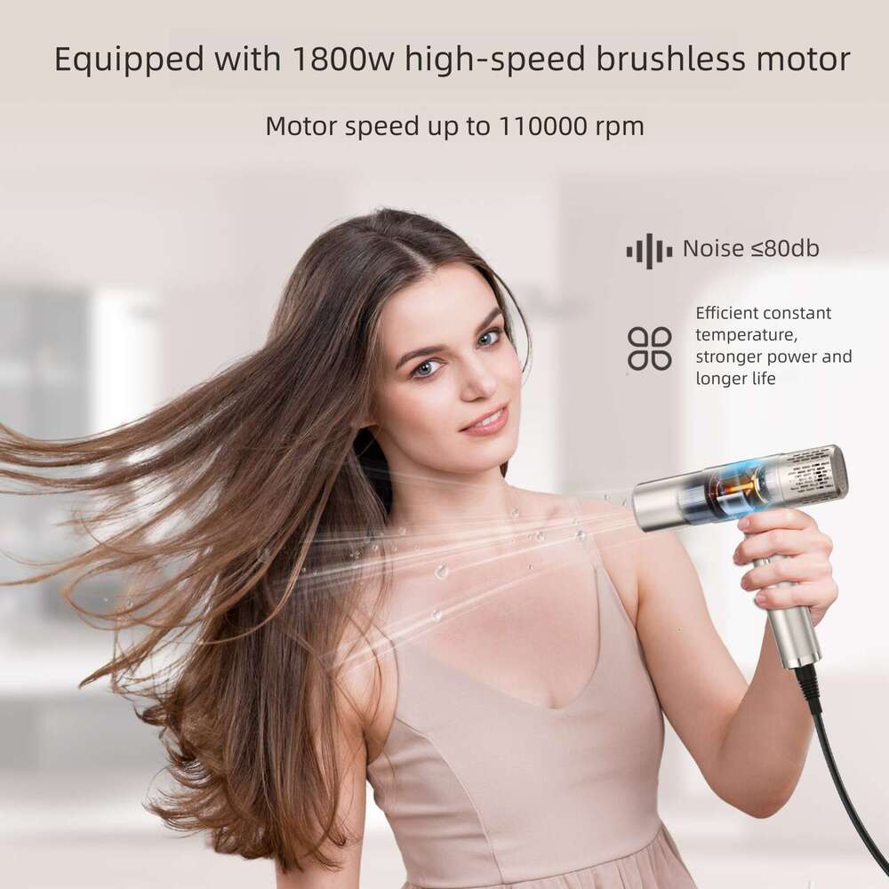 High Speed Negative Ion Constant Temperature Care T Type Lightweight Brushless Salon Household Hair Dryer