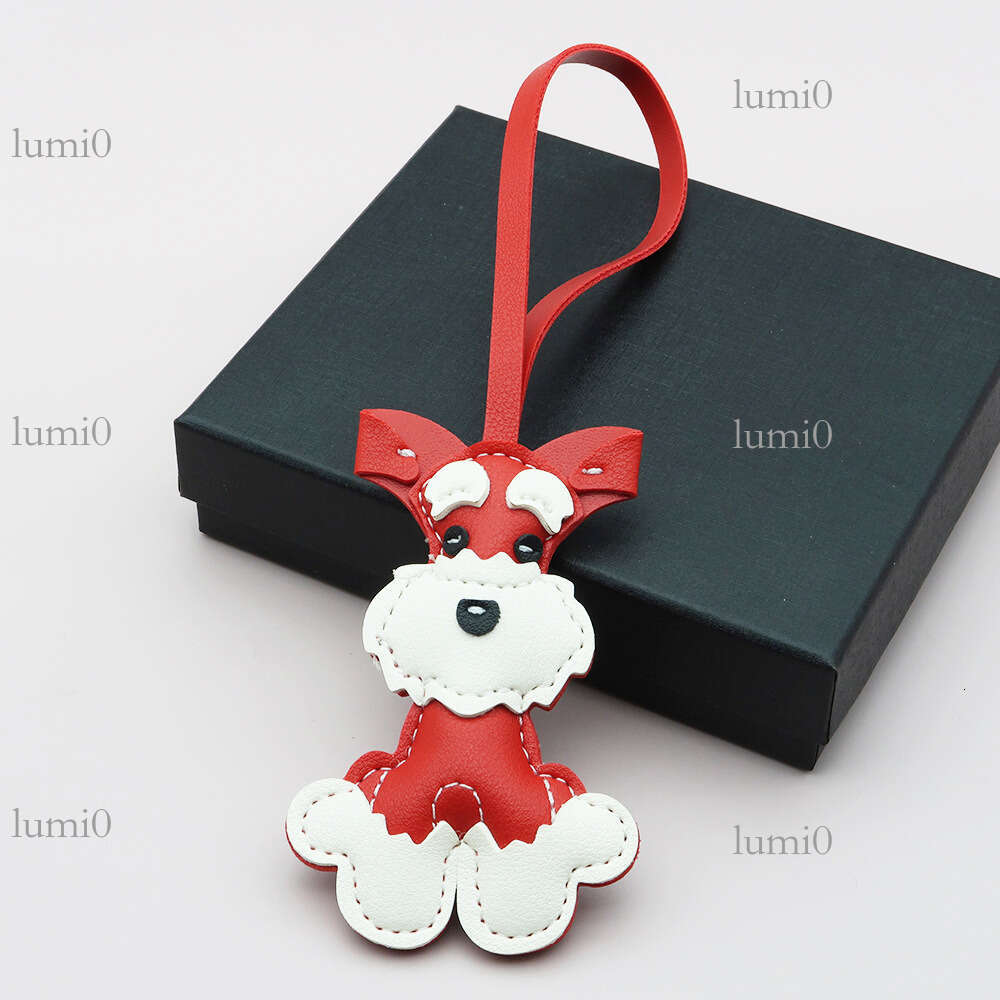 Schnauzer Puppy PU Creative Dog Bag Cartoon Leather Pendant Small Gift