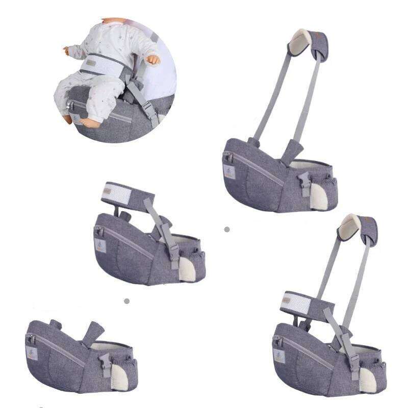 Ergonomic Portable Infant Kid Hip Seat Waist Stool Sling Front Facing Kangaroo Wrap Carrier For Baby Gear