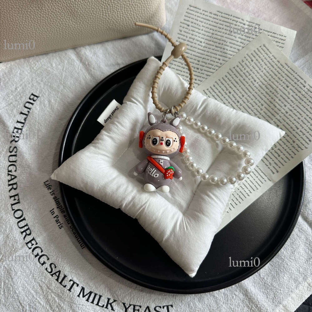 Bubble Mart Plush Labubu Super Cute Girl Bag Pendant Student Backpack Doll Keychain