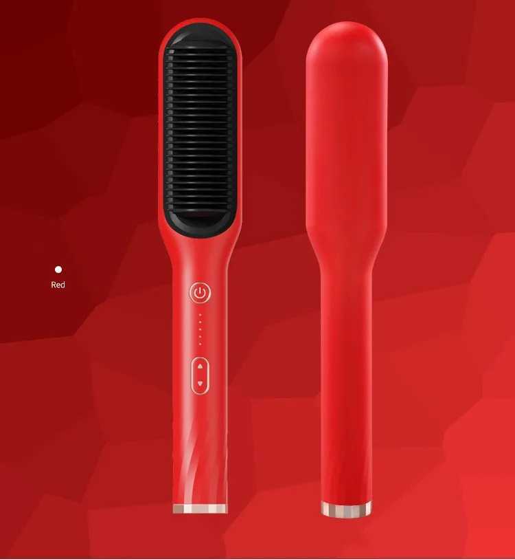 Hair Straightening Brush Straightener Flat Iron Straight Styler Professional Curling Iron Hair Curler Comb Hot Heating Comb Hair W250814