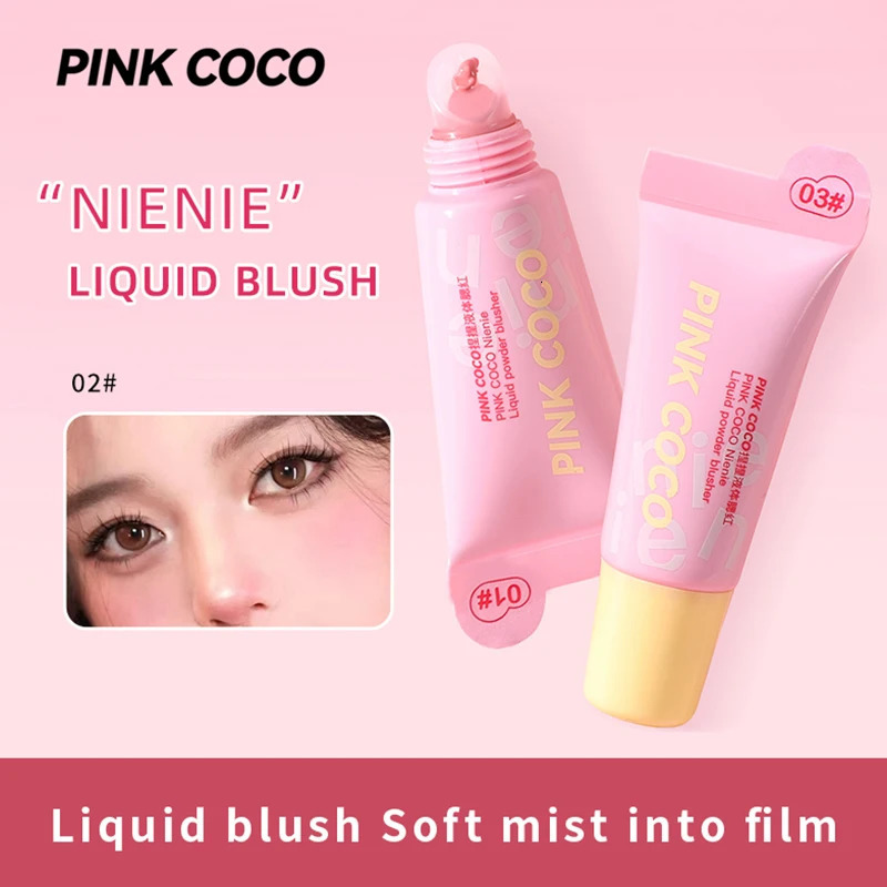 PINK COCO Squeeze Liquid Blush - Single Color Lip Cheek Duo-Use Easy to Apply with Long-Lasting Natural Finish Beauty Makeup 250813