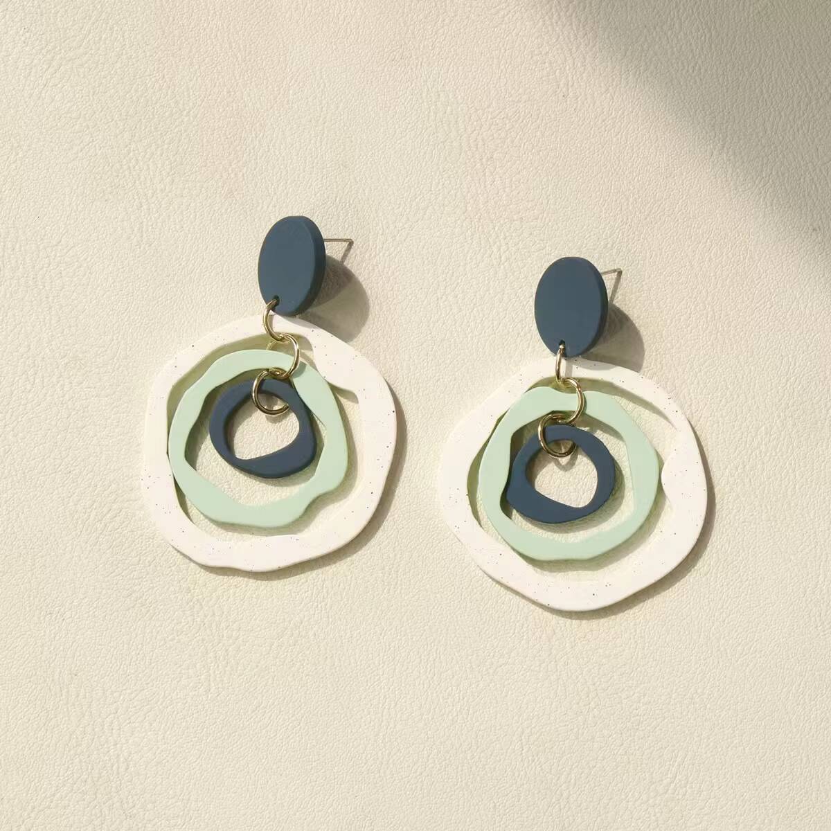 Multi-layer Exaggerated Colorful Acrylic Women's Fashion Earrings