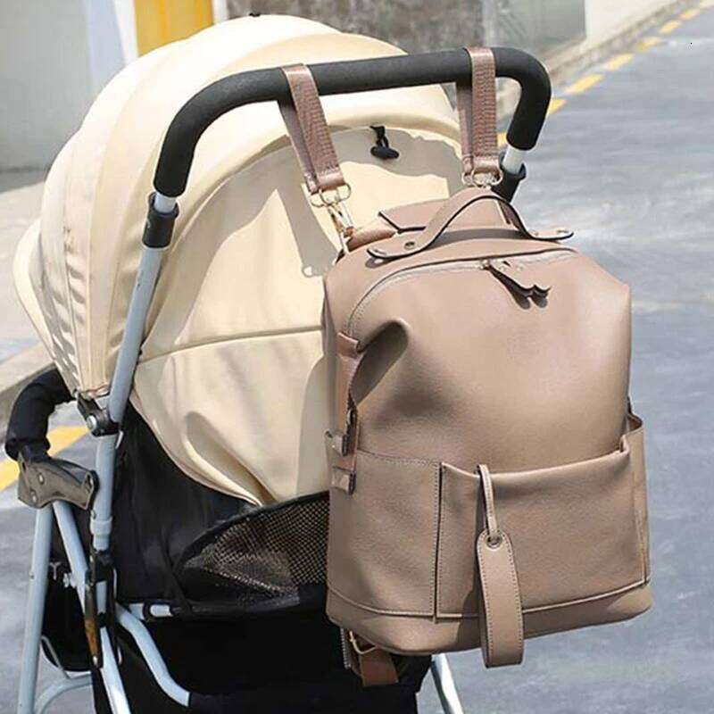 Mother Backpacks Multifunction Leather Diaper Bags Large Capacity Baby Items Storage Outdoor Travel Maternity Backpack
