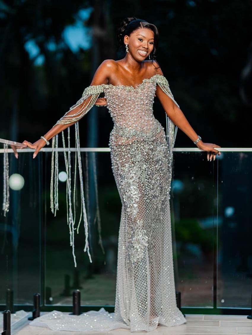 Mermaid Gold Prom Dresses 2025 Crystals Tassels Sequined Lace Evening Formal Party Second Birthday Engagement Gowns Plus Size Dress For Special Occasi