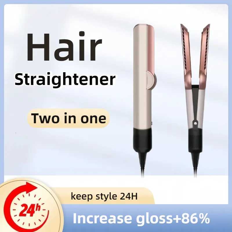 Professional 2-in-1 Negative Ion Hair Straightener and Dryer Styling Comb for Hair Care All-in-One Straightening and Drying Tool W250814