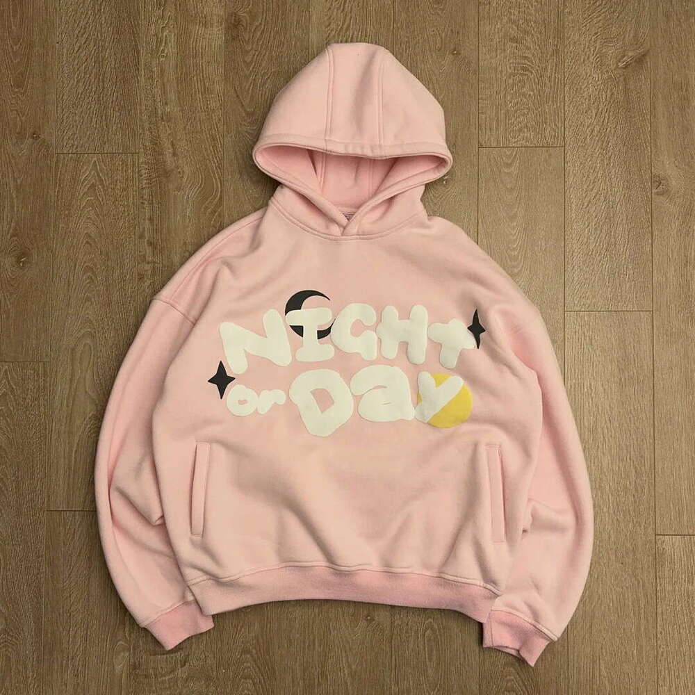 Simple Loose Versatile Hoodie Personality Foam Men and Women Pullover Sweatshirt Sweatpants