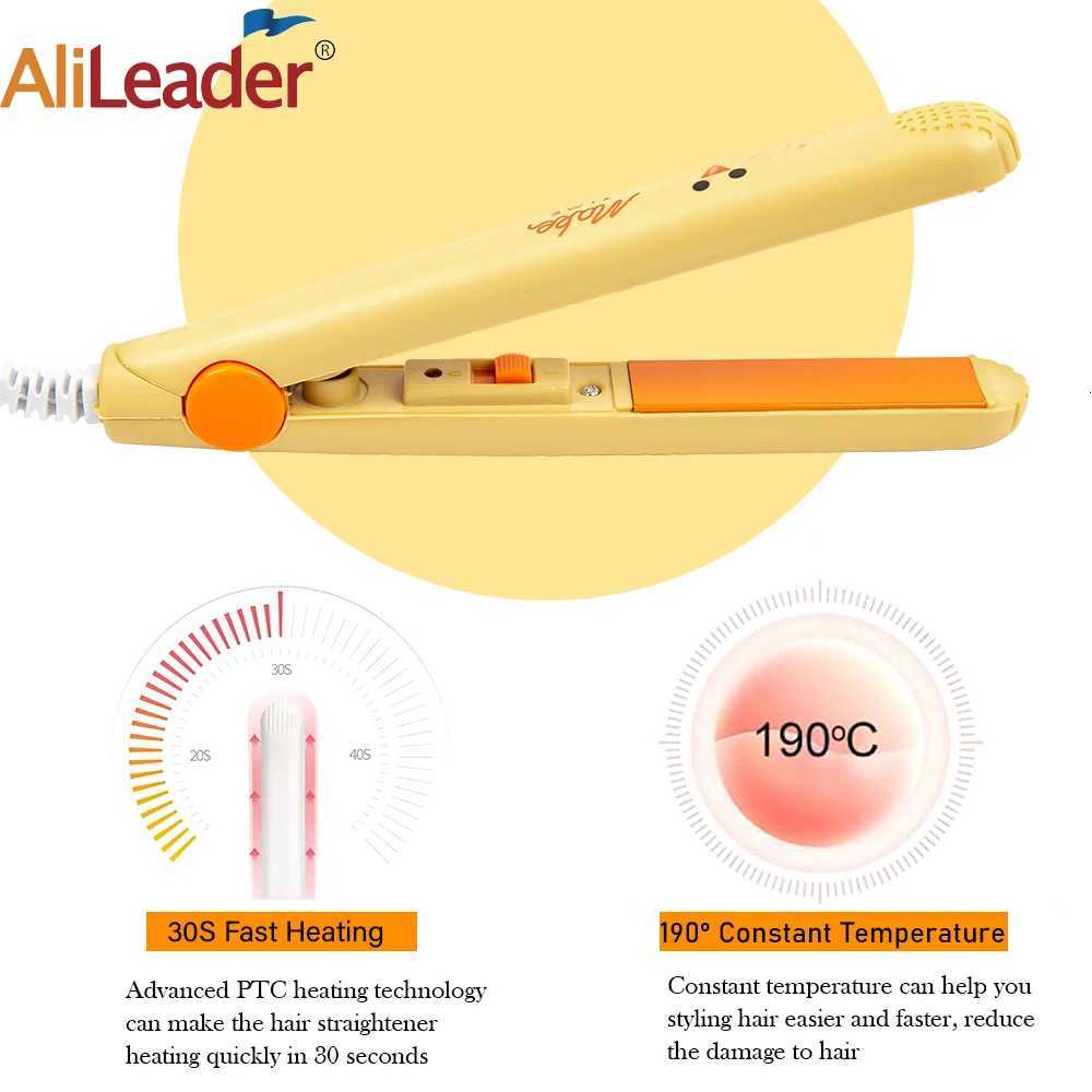 6.7 Mini Hair Straightener for Women and Girls Ceramic Hair Flat Iron Straightener Curler Fast Heating Curling Iron W250814