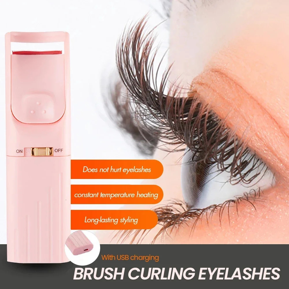 Portable 3 Temperature Mode Heated Eyelashes Curling Tool Electronic USB Natural Fake Eye Lash Curler Beauty Supplies 250813