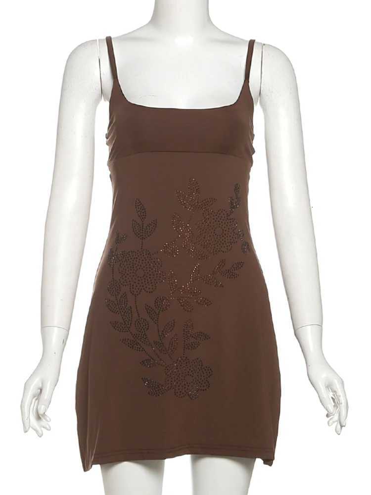 Nibber Backless Fe Stickers Sundresses Women Low-Neck Flowers Sexy Midnight Skinny Elasticity Summer Fad Mini Bodycon XJ250814