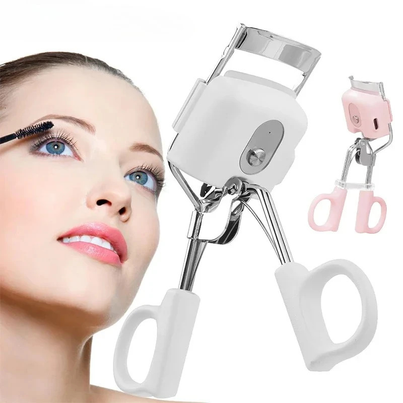 1PCS Heating Electric Eyelash Curler Cosmetic Makeup Tools Clip Lash Curler Lasting Lash Lift Beauty Eyelashes Makeup Tool Woman 250813