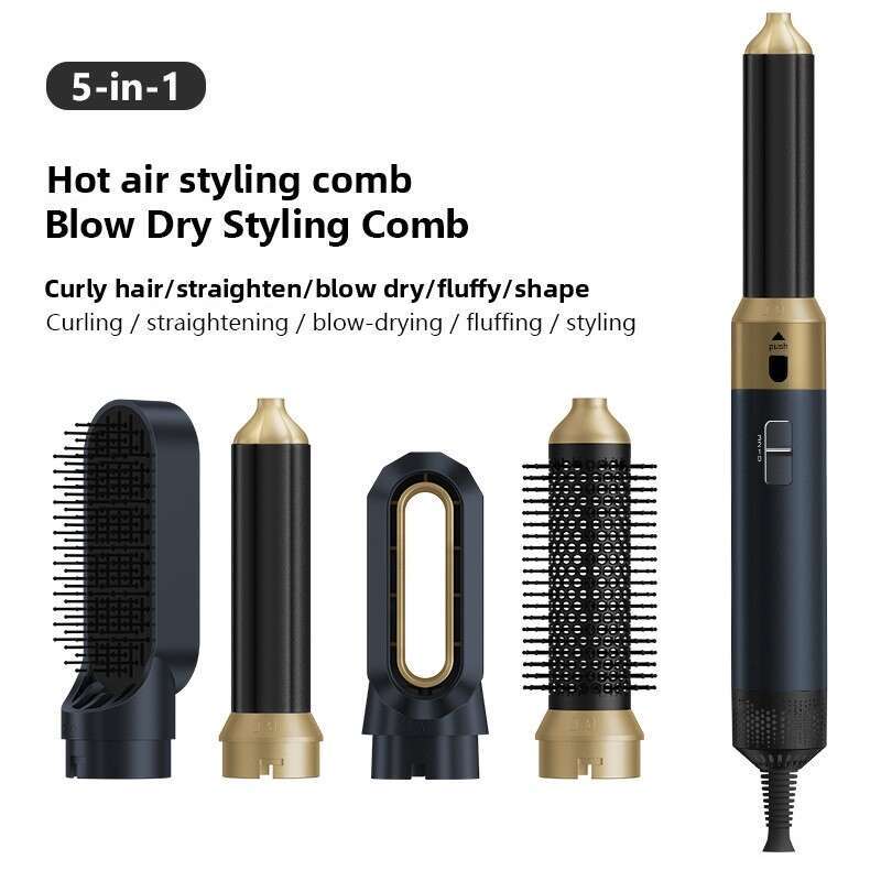 5-In-1 Automatic Electric Rotating Hair-Friendly Multi-Functional Large Waves And Straight Curling Iron