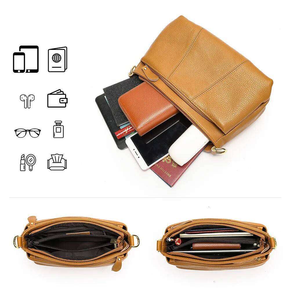 Designer Luxury Genuine Leather Women S High Quality Crossbody Bag Trendy Designer Cowhide Female Shoulder Bags