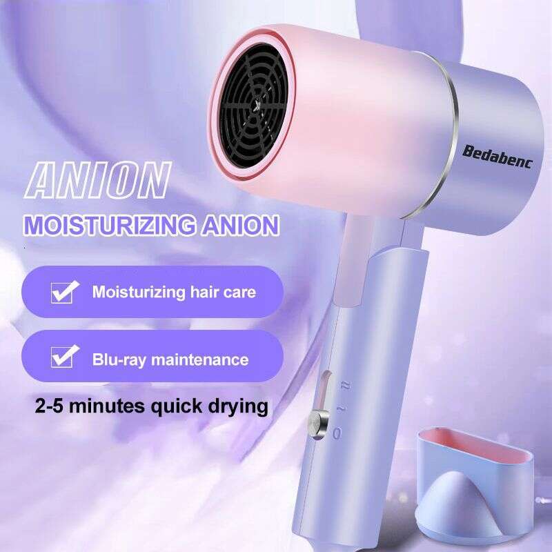 Customizable Household Small Power Heater 3 Speeds Portable Foldable Blue Light Hair Blow Dryer