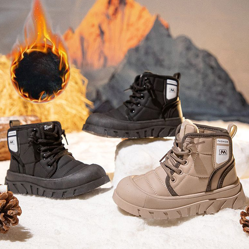 Youth Girls Boys Boots Children Winter Shoes Outdoor Windproof Waterproof Kidsnest Kids Sneakers Soft-soled Non-slip Toddler Boots Sizes US9C-US5Y 000