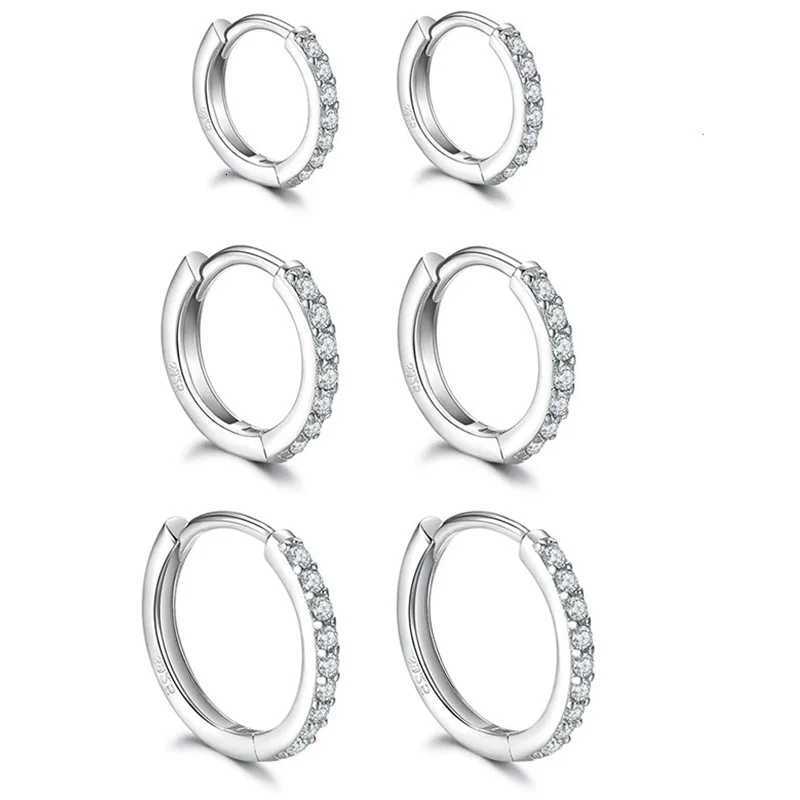 925 Sterling Silver Gold Plated Small Zirconia Huggie Hoop Earrings For Women Girls Gift Wedding Engagement Party Ear Buckle XJ250814