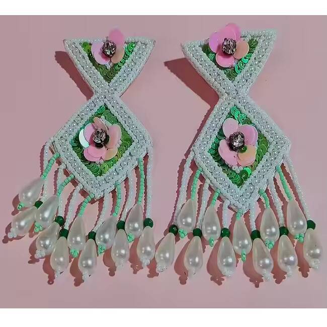 2025 New Bohemian Handmade Colorful Beaded Exaggerated Tassel Long Earrings Women's Accessories