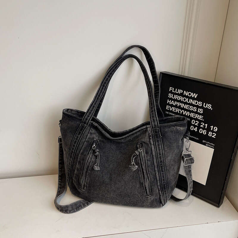 Denim Bags Designer Women for Women 2025 New Trendy Korean and Japanese Style Shoulder Large Capacity Crossbody Commuter Handbag Tote Bag